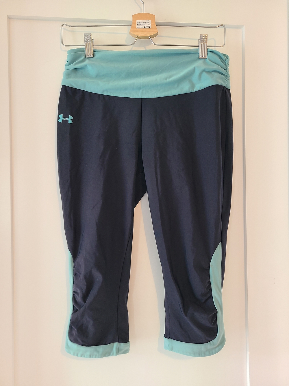 Under Armour Navy & Teal Athletic Capris
